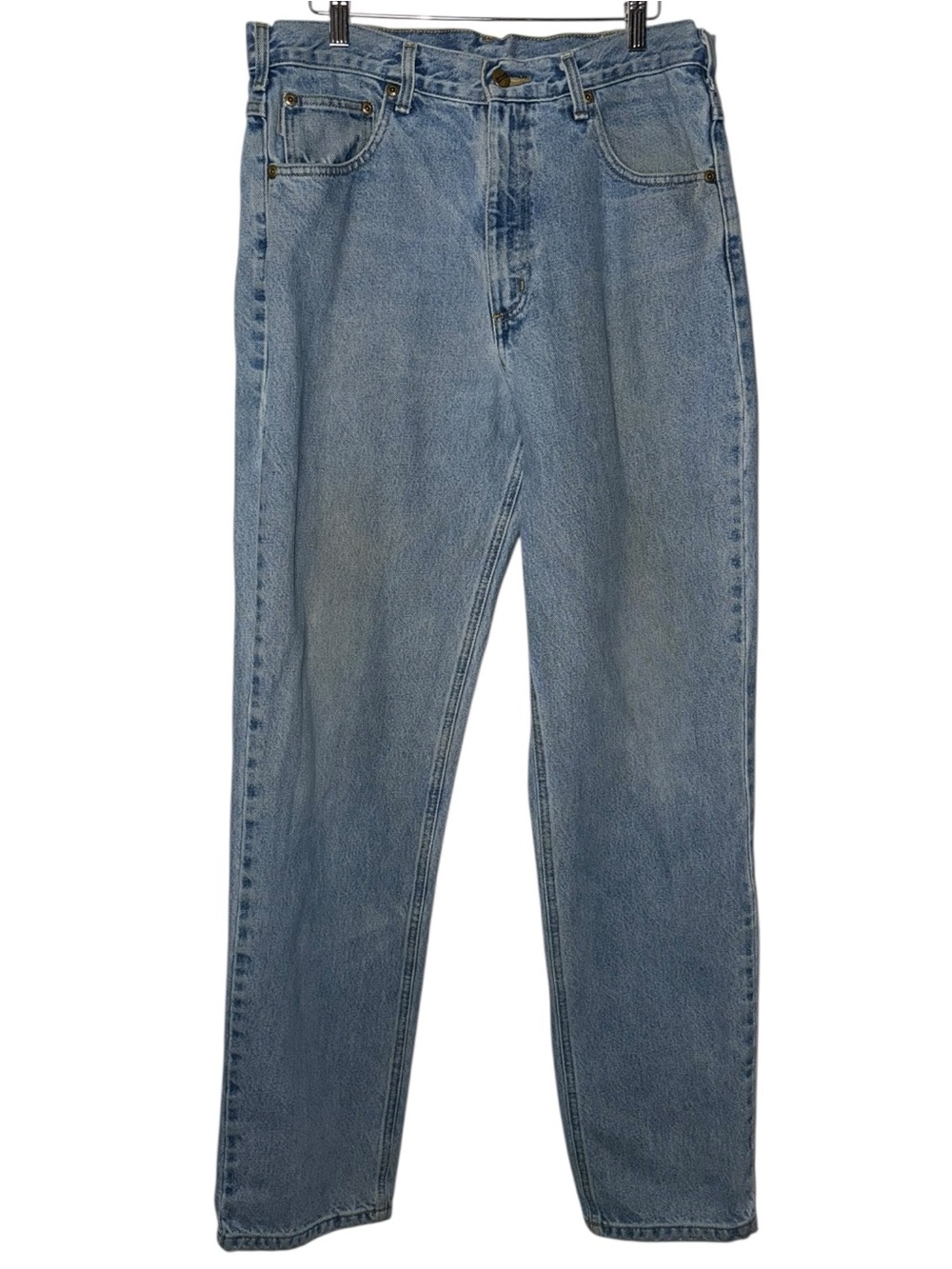 Carhartt Relaxed Fit Light Wash Denim Cotton Jeans Utility Y2K Outdoors Worker
